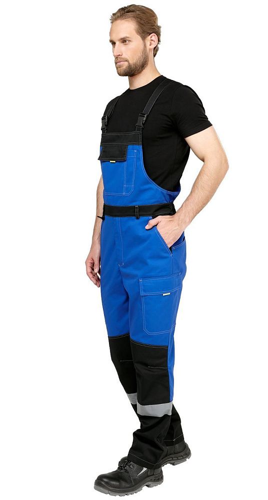 Костюм мужской рабочий летний Гудзон NEW василек-черный