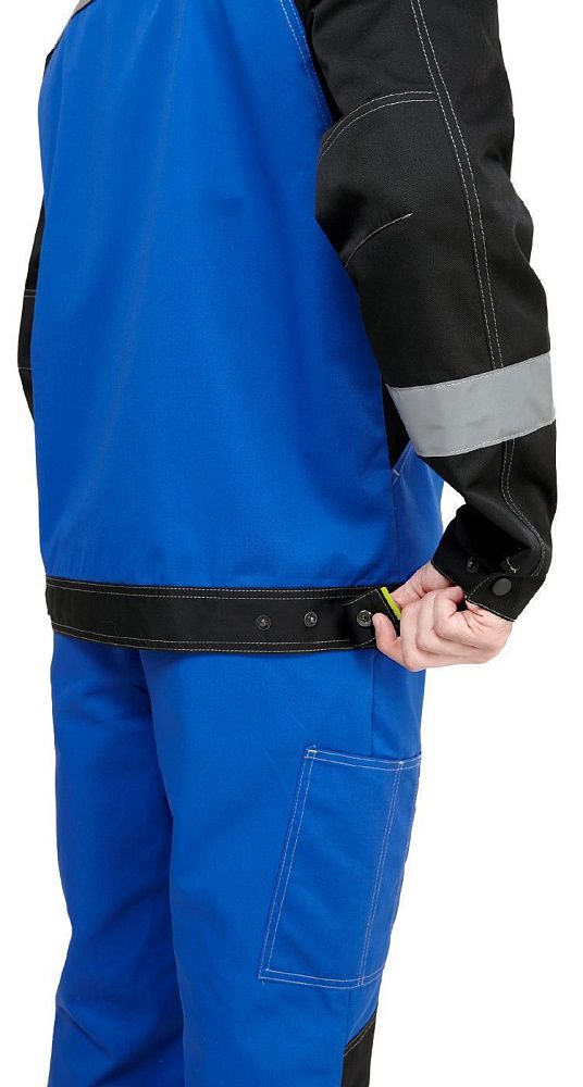 Костюм мужской рабочий летний Гудзон NEW василек-черный