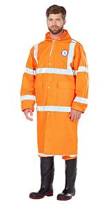 Плащ влагозащитный с СОП "Triton extra" оранжевого цвета 