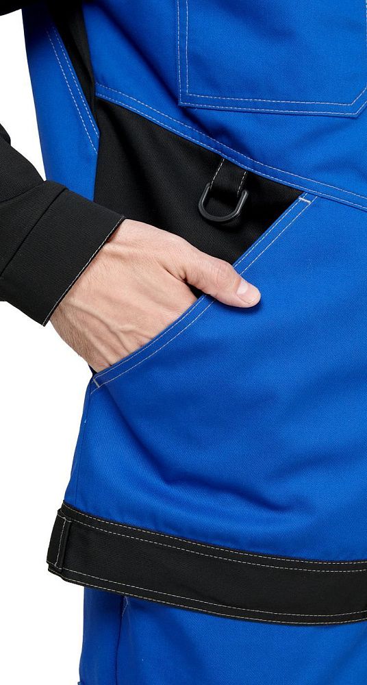 Костюм мужской рабочий летний Гудзон NEW василек-черный