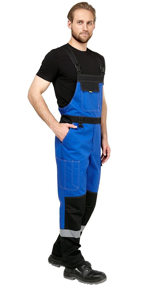 Костюм мужской рабочий летний Гудзон NEW василек-черный